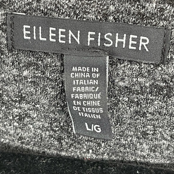 Eileen Fisher Asymmetric Zip Hoodie Size L Gray - Picture 4 of 14